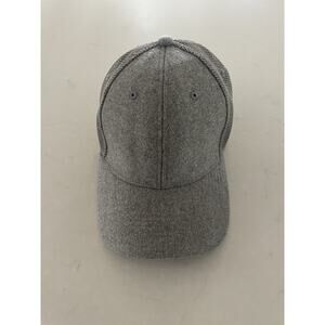 Unbranded Heather Grey Wool Blend Mesh Back Trucker Hat Adjustable Baseball Cap
